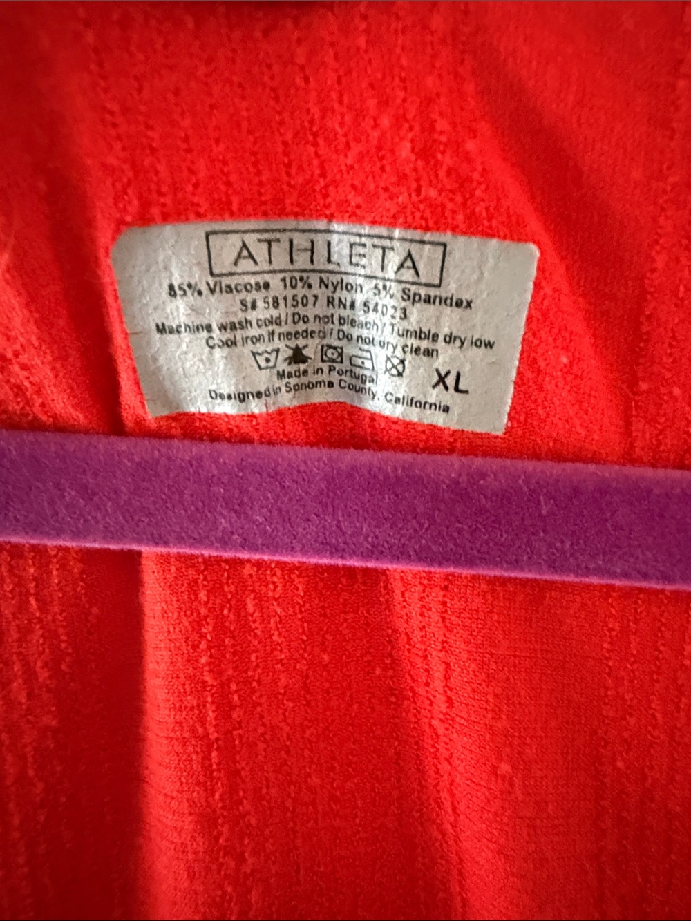 Athleta Red Ribbed Tank Mini Dress - Picture 3 of 6